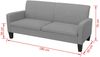 vidaXL Sofa 3-Sitzer 180x65x76 cm Hellgrau 244711 Bild 4