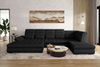 99rooms Toscana Wohnlandschaft Strukturstoff NEVE Schwarz Links mit Schlaffunktion Lieferung Wohnung Bild 2