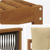 vidaXL Outdoor-Sofagarnitur mit Kissen 8 pcs Natur und Beige 3382406 Bild 5