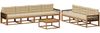 vidaXL Outdoor-Sofagarnitur mit Kissen 8 pcs Natur und Beige 3382406 Bild 2