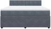 vidaXL Boxspringbett mit Matratze Dunkelgrau 180x200 cm Samt 3287807 Bild 4