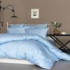 Premium Satin Bettwäsche Hellblau 200x200 Bild 2
