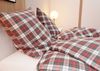 Flanell Bettwäsche Schotten Tartan rot Garnitur 135x220 + 80x80 Bild 3