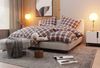 Flanell Bettwäsche Schotten Tartan rot Garnitur 135x220 + 80x80 Bild 2