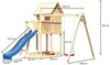 Karibu Stelzenhaus Frieda mit Doppelschaukelanbau Mit blauer Rutsche Bild 2