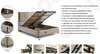 Bambi Boxspringbett Funktionsbett mit Matratze Kapok Naturel Boxspringbett 160x200 mit 2 Nachttischen Bild 3