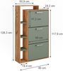 Schuhkipper Orlando Goldkraft Eiche/Grün 80 x 128.3 cm mit 3 Fächern Vicco Bild 2