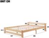 Novelux Massivholzbett 140x200 cm Futonbett mit Kopfteil und Lattenrost – Kiefer Massivholz Natur, Holzbett 205 x 147 x 49 cm, belastbar bis 150 kg Bild 2