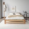 Novelux Massivholzbett 140x200 cm Futonbett mit Kopfteil und Lattenrost – Kiefer Massivholz Natur, Holzbett 205 x 147 x 49 cm, belastbar bis 150 kg Bild 3