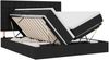vidaXL Bett mit LED-Lichtleisten Schwarz 200 x 200 cm Stoff 3372865 Bild 2