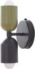 Wandleuchte Trorlos Metall 22x12x12 cm Grün/Schwarz [lux. pro] Bild 2