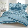 CASATEX Bettwäsche Sentta Blau Satin 155 x 220 + 80 x 80 cm Bild 5