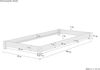 Niederflurbett Futonbett Einzelbett Bodenbett Futon 90x200 Kiefer massiv V-60. 51-09 Bild 2