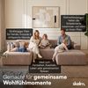 skølm 'Freki' Cloud Sofa 3 Sitzer mit 2x Hocker, Vollschaumcouch mit Federkern und Vakuum-Kompression, kein Aufbau erforderlich, mit 3 Kissen, Cord taupe Bild 2