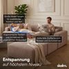 skølm 'Freki' Cloud Sofa 3 Sitzer mit 2x Hocker, Vollschaumcouch mit Federkern und Vakuum-Kompression, kein Aufbau erforderlich, mit 3 Kissen, Cord taupe Bild 4