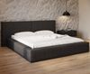 MOEBLO Polsterbett aus Bouclé Bett 06 (Bezug: Boucle, Doppelbett mit Kopfstütze, Rahmenbettgestell, mit Bettkasten und Lattenrost), gepolstertes Kopfteil Bild 5