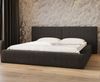 MOEBLO Polsterbett aus Bouclé Bett 06 (Bezug: Boucle, Doppelbett mit Kopfstütze, Rahmenbettgestell, mit Bettkasten und Lattenrost), gepolstertes Kopfteil Bild 2