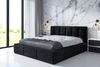 Polsterbett LISI 90x200 mit Matratze, Bettkasten und Lattenrost. Farbe: Schwarz 20 Bild 2
