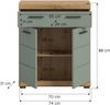 Xonox Scout Standschrank (B/H/T: 74x88x31 cm) in Salbei und Artisan Eiche Nachbildung Bild 4