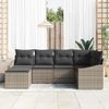 vidaXL Garten Essgruppe mit Kissen mit Speicher 6 pcs Grau 3355458 Bild 3