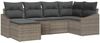 vidaXL Garten Essgruppe mit Kissen mit Speicher 6 pcs Grau 3355458 Bild 2