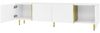 TV-Schrank- & Couchtisch-Set 170 x 35 x 46 / 100 x 60 x 41,5 cm aus MDF in Weiß Hochglanz Bild 4