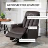 HOMCOM Relaxsessel Elektrischer Aufstehsessel mit Aufstehhilfe, mit Liegefunktion (TV-Sessel, 1-St, Fernsessel), Relaxsessel mit Liegefunktion Kunstleder Braun Bild 4