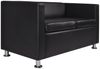 vidaXL 2-Sitzer-Sofa Kunstleder Schwarz [242209] Bild 5