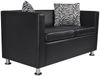 vidaXL 2-Sitzer-Sofa Kunstleder Schwarz [242209] Bild 3