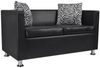 vidaXL 2-Sitzer-Sofa Kunstleder Schwarz [242209] Bild 2