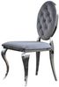 KAWOLA Stuhl LINDA Esszimmerstuhl Barock Velvet grau 92 x 56 x 50 cm Bild 3