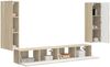 vidaXL TV-Wandregal-Set Wandmontiert 4 pcs Sonoma-Eiche Holzwerkstoff 3408927 Bild 3