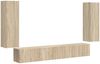 vidaXL TV-Wandregal-Set Wandmontiert 4 pcs Sonoma-Eiche Holzwerkstoff 3408927 Bild 2