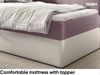 MEBLINI Kinderbett mit Bettkasten GARETH 2 90x200 – H3/Lila Samt Gepolstert Einzelbett mit Matratze - Polsterbett mit Stauraum - Bett mit Kopfteil – Stauraumbett Bild 4