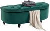 HOMCOM Sitzbank mit geöffnetem Deckel, Velvet-Touch (Bank, 1-St, Hocker), für Wohnzimmer, Dunkelgrün Bild 2