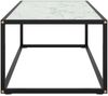 vidaXL Couchtisch Schwarz mit Weißem Glas in Marmor-Optik 100x50x35 cm 322881 Bild 3