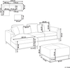 Ecksofa Leder schwarz rechtsseitig mit Ottomane OSLO Bild 2