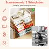 Rollwagen mit 12 Stapelbaren Schubladen & Ablagefläche Schubladenwagen Rollcontainer Badrollwagen Bunt Bild 3