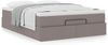vidaXL Ottoman-Bett mit Matratze Taupe 140x190 cm Stoff 3311110 Bild 4