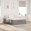vidaXL Ottoman-Bett mit Matratze Taupe 140x190 cm Stoff 3311110 Bild 3
