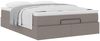vidaXL Ottoman-Bett mit Matratze Taupe 140x190 cm Stoff 3311110 Bild 5