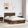 vidaXL Bettrahmen Geräucherte Eiche 140 x 200 cm Ingenieurs Holz 3412592 Bild 3