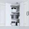 vidaXL Wand-Eckschrank PORTO Hochglanz Weiß 57 x 57 x 80 cm 885429 Bild 4