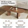 Esstisch 120/160x80 cm, ausziehbar, Walnussoptik, 18 mm Tischplatte, abgerundete Ecken Bild 5