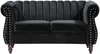 Vente-unique - TRUMBO Sofa SamtStoff Schwarz - B 78 cm x H 77 cm x L 150 cm Bild 2