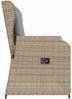 vidaXL Gartenbank Verstellbar mit Kissen Beige Poly Rattan 368958 Bild 5