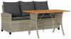 vidaXL Gartensofa 3-Sitzer mit Kissen & Tisch Hellgrau Poly Rattan 4103859 Bild 2