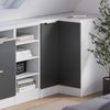 Eck-Küchenschrank für Dachschrägen R-Line Anthrazit-Gold 75.6 cm mit 1 Tür, Schrankkorpus 60 cm Tiefe Vicco Bild 4