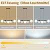 ZMH Pendelleuchte Esstisch Hängeleuchte Schwarz - E27 Glas Hängelampe 5-Flammig Esszimmerlampe Modern 150CM Höhenverstellbar Esstischlampe für Esszimmer Wohnzimmer Bartheke I ohne Leuchtmittel Bild 2
