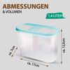 Vorratsdosen mit Deckel 1,4 Liter ( 4er Pack / Türkis ), Luftdicht Schüttdose BPA frei, Vorratsbehälter Set - Frischhaltedosen Klappdeckel Bild 3